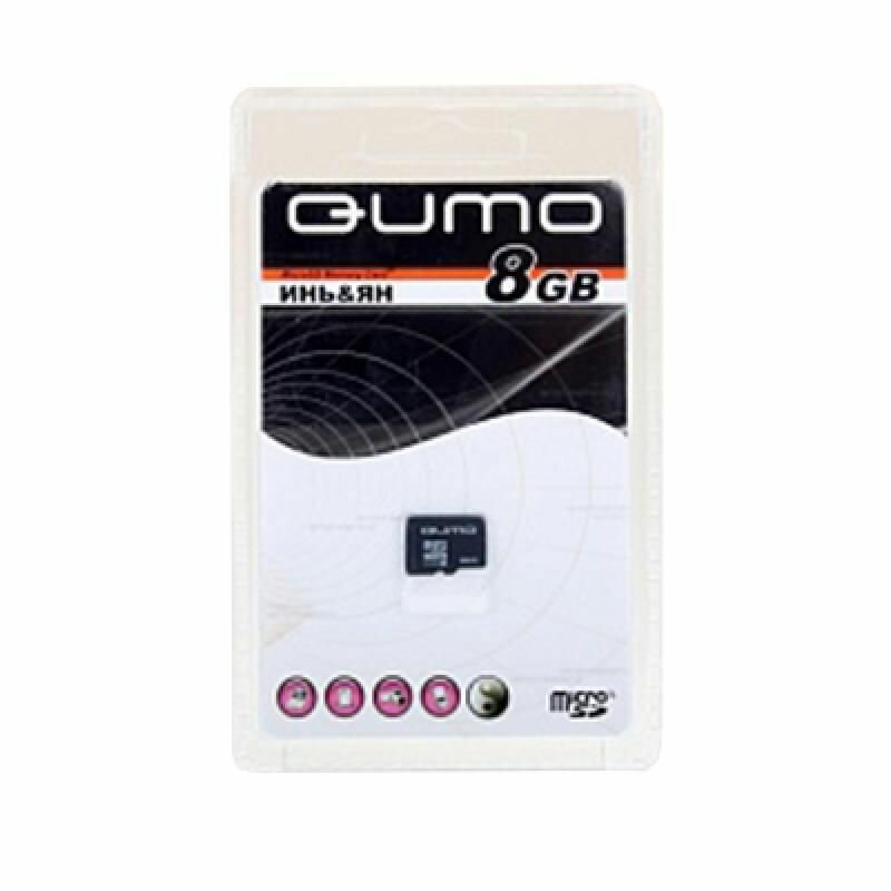 Карта памяти MicroSDHC 8 Gb CL4 Qumo в блистере без адаптера