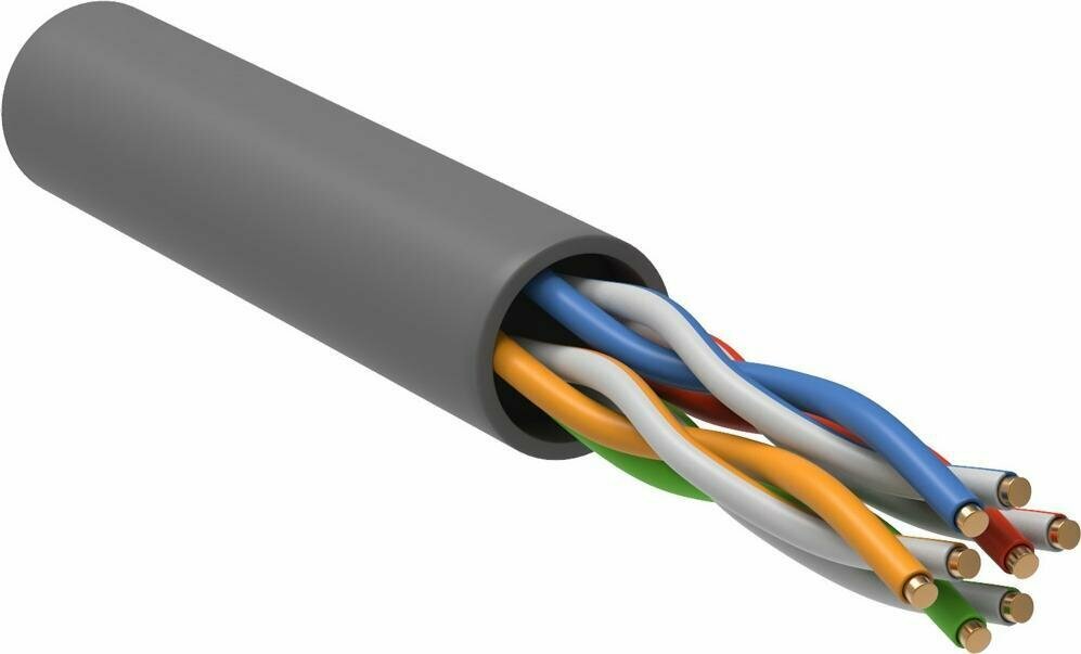 Кабель ITK UTP U/UTP 4x2x0.51 сетевой неэкранированный кат. 5e PVC серый (комплект из 10 м)