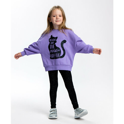 фото Толстовка button blue, размер 110, фиолетовый