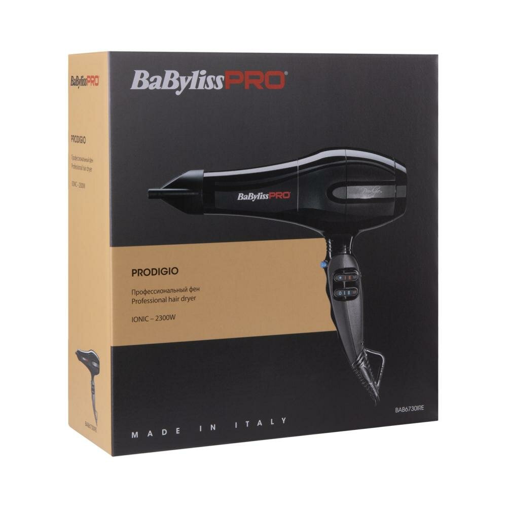 Фен Babyliss Pro PRODIGIO IONIC черный (BAB6730IRE) - фото №20