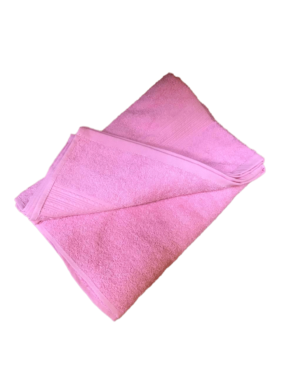 Полотенце махровое 70*140 с бордюром "косичка" розовое
