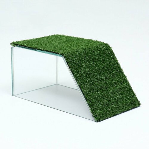 MARU Мостик для черепахи с газоном 18 х 18 х 31 см 1467₽