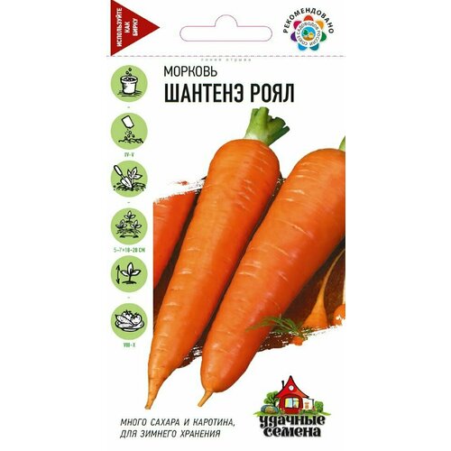Удачные семена Морковь Шантенэ Роял 2 гр морковь шантенэ роял 2 0г удачные семена 5 уп