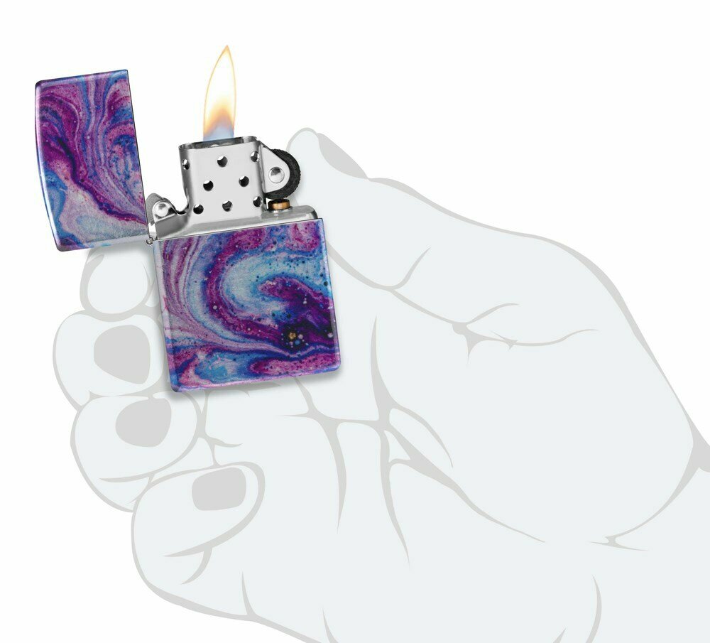 Зажигалка Zippo Universe Astro Сиреневый - фотография № 5