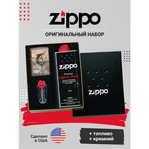 Подарочный набор ZIPPO Настоящему Рыбаку: зажигалка GUY HARVEY PANAMA 24450