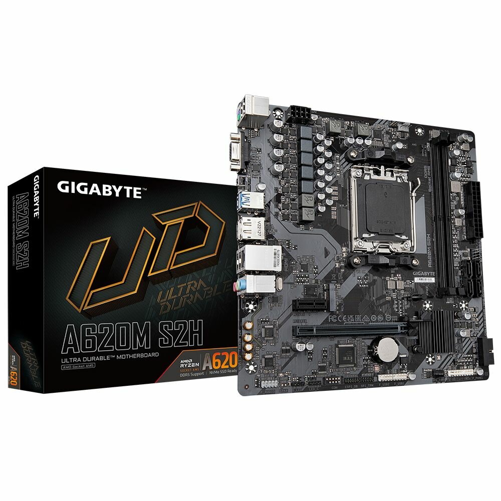 Материнская плата Gigabyte A620M S2H Socket AM5 AMD A620 mATX RTL