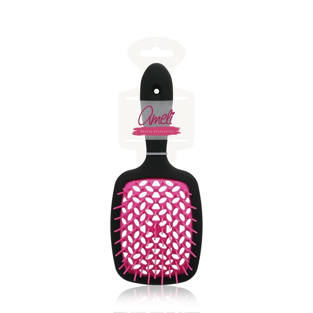 фото Массажная расческа для волос Ameli для бережного ухода розовая