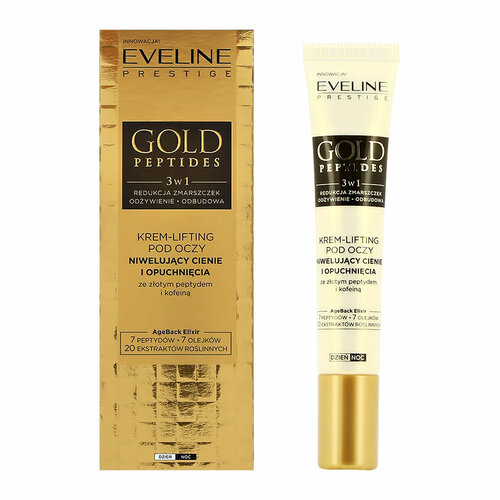 Крем-лифтинг для кожи вокруг глаз `EVELINE` GOLD PEPTIDES антивозрастной 20 мл крем для глаз eveline крем лифтинг для кожи вокруг глаз gold peptides антивозрастной