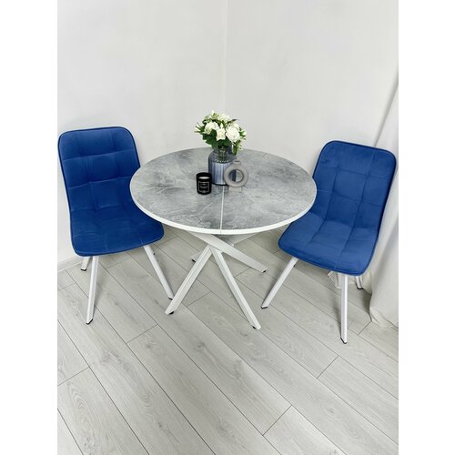 Стол обеденный круглый раздвижной LOFT кухонный Лофт, 90х90х75 см