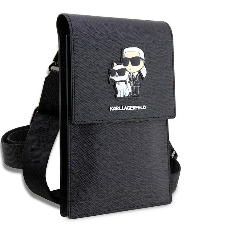 Karl Lagerfeld для смартфонов сумка Wallet Phone Bag PU Saffiano Karl & Choupette Black