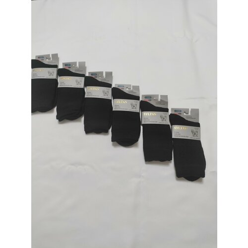 Мужские носки Syltan, 6 пар, высокие, на 23 февраля, размер 41-46, черный