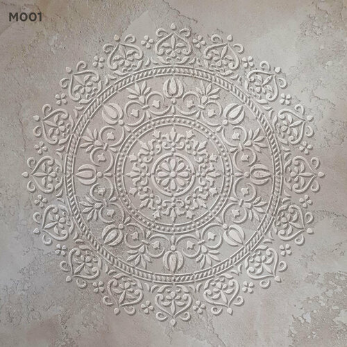 Трафарет многоразовый/ мандала 90*45/ толщина 1 мм. 1/2 трафарета