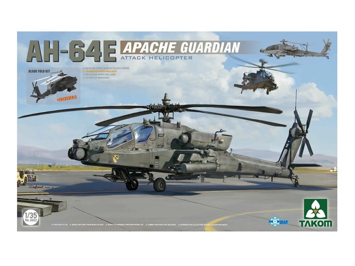 2602 Takom Американский вертолёт AH-64E Apache Guardian (1:35)