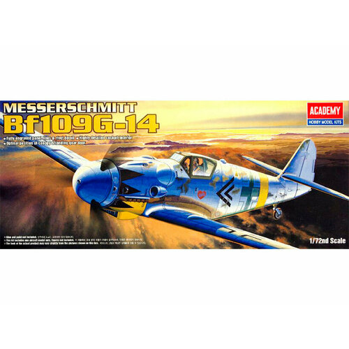 12454 Academy Немецкий самолёт Messerschmitt Bf-109G-14 (1:72) italeri сборная модель самолёт harrier gr 3 falklands war 1 72 1401