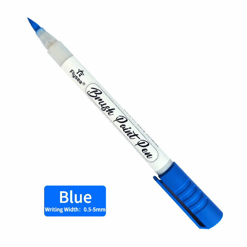 Маркер для скетчинга Flysea Brush Pen FS-2BR, краска акриловый, наконечник кисть, синий