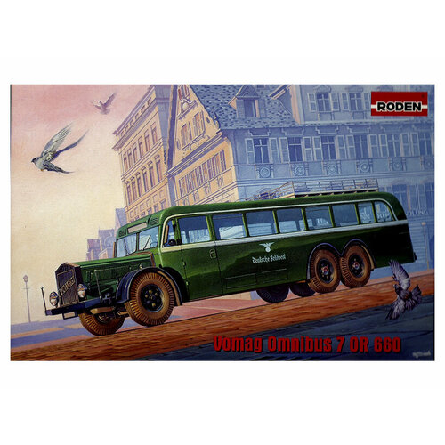 Roden Сборная модель Немецкий автобус Vomag 7 OR 660 Omnibus, 1/72 военная техника roden rod728 roden немецкий автобус blitzbus ludewig aero wwii service 1 72