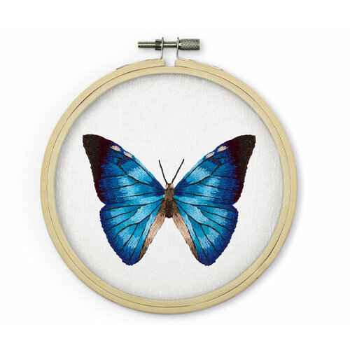 Набор для вышивания PANNA Живая картина JK-2235 Бабочка. Морфо адонис 13 х 13 см