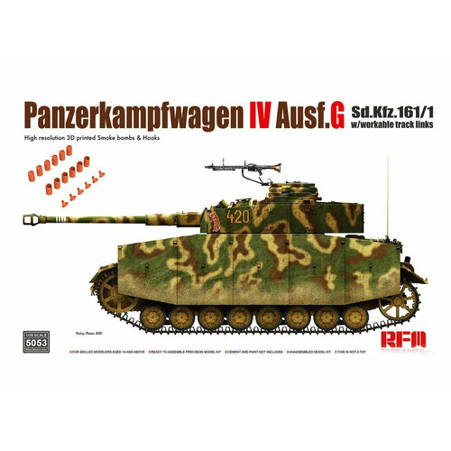 RM-5053 RFM Немецкий средний танк Pz.Kpfw. IV Ausf. G Sd.Kfz. 161/1 (1:35) сборная модель german pz kpfw iii iv auf einheitsfahrgestell