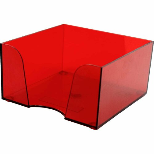 Пластбокс для бумажного блока осколпласт 9х9х5 см, бордо прозрачный 995-07