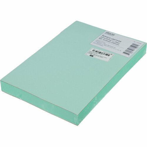 Бумага цветная Attache Economy 207х297мм (+-2мм) 80г зелен 250л/уп бумага широкоформатная attache economy 80г 297×175 76 2мм