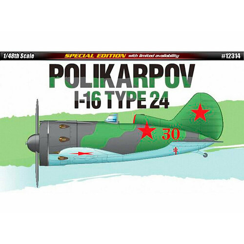 12314 Academy Советский истребитель I-16 Type 24 Polikarpov (1:48) сборная модель моделист советский истребитель конструкции а с яковлева тип 1 1 48 204818