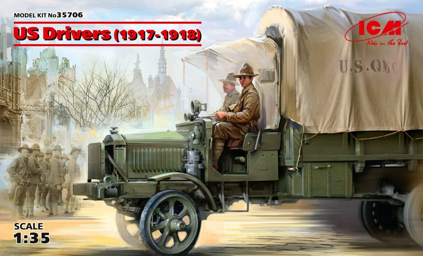 ICM Сборная модель Фигуры, Водители США (1917-1918 г.), 1/35