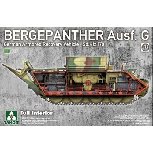 2107 Takom Bergepanther Ausf.G German Armored Recovery Vehicle Sd. Kfz.179 w/full interior kit 1/35 сборная модель bergepanther ausf a with full interior kit