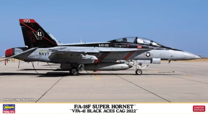 02429-Истребитель ВМС США F/A-18F SUPER HORNET VFA-41 BLACK ACES CAG 2022 (Limited Edition)