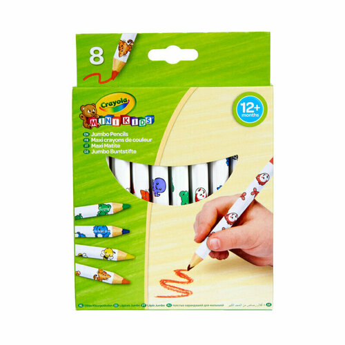 Карандаши цветные Crayola толстые для малышей 8 цв/наб 3678 81-0006, 1648158