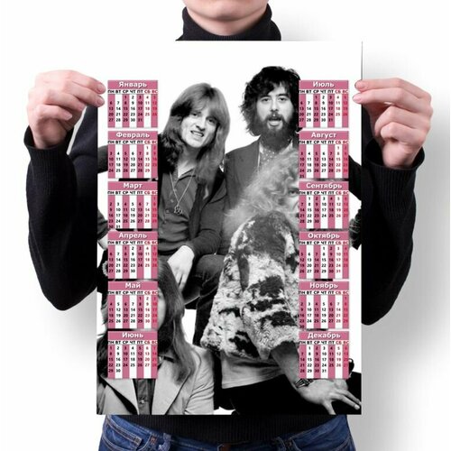 Календарь настенный Led Zeppelin, Лед Зеппелин №17, А3 printio календарь а2 раскаленный лед