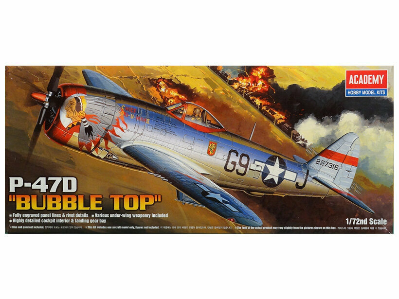 12491 Academy Самолет P-47D "Bubble top" (1:72)