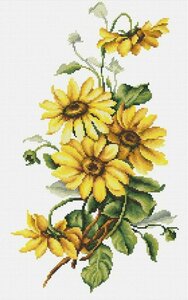 Фото Желтые цветы #BM3003 Luca-S Набор для вышивания 17.5 x 30.5 см Счетный крест