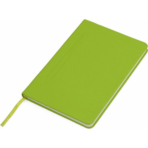 блокнот для девочек в твердой меховой обложке с единорогом в линейку Блокнот А5 Magnet 14,3*21 с магнитным держателем для ручки, зеленое яблоко