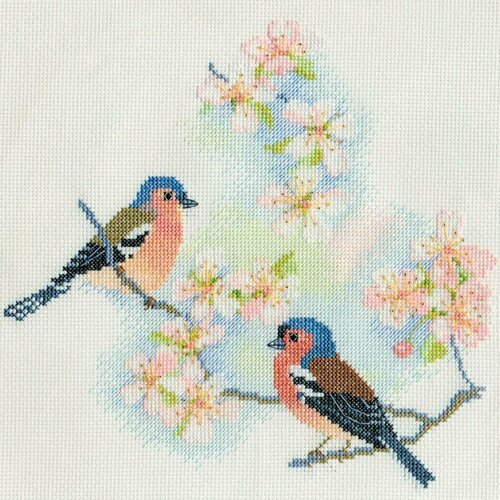 Набор для вышивания Chaffinches & Blossoms, 24 x 23 см, 1 набор