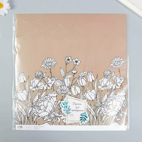 Бумага для скрапбукинга Арт Узор - Полевые цветы, односторонняя, 32х30.5 см, 5 листов в уп