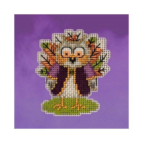 фото Набор для вышивания mill hill #mh182323 turkey owl (совунья), счетный крест, 6.35 x 7.6 см