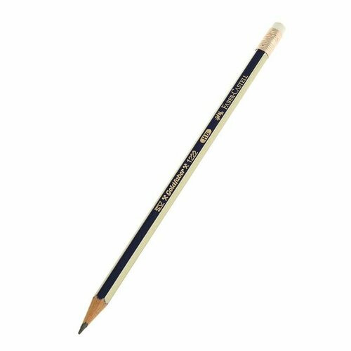 Карандаш чёрнографитный Faber-Castell профессиональный, Goldfaber 1222 HB, с ластиком (4 штуки) заточенный чернографитный карандаш faber castell goldfaber 1222