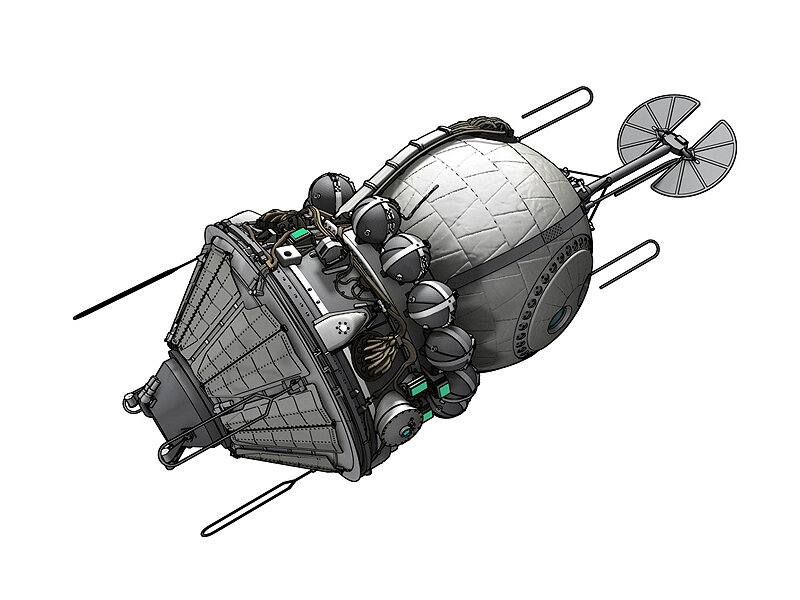 Склеиваемая пластиковая модель Советский космический корабль "Спутник-5". Масштаб 1:35