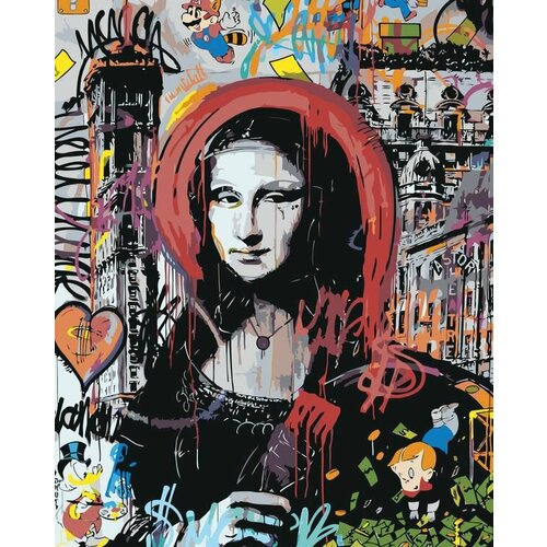Картина по номерам Pop Art Поп-арт: Мона Лиза, Раскраска 40x50 см, Портрет картина по номерам pop art поп арт мона лиза панк раскраска 40x50 см портрет