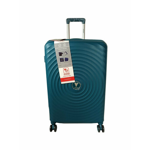 Чемодан , полипропилен, размер S, бирюзовый