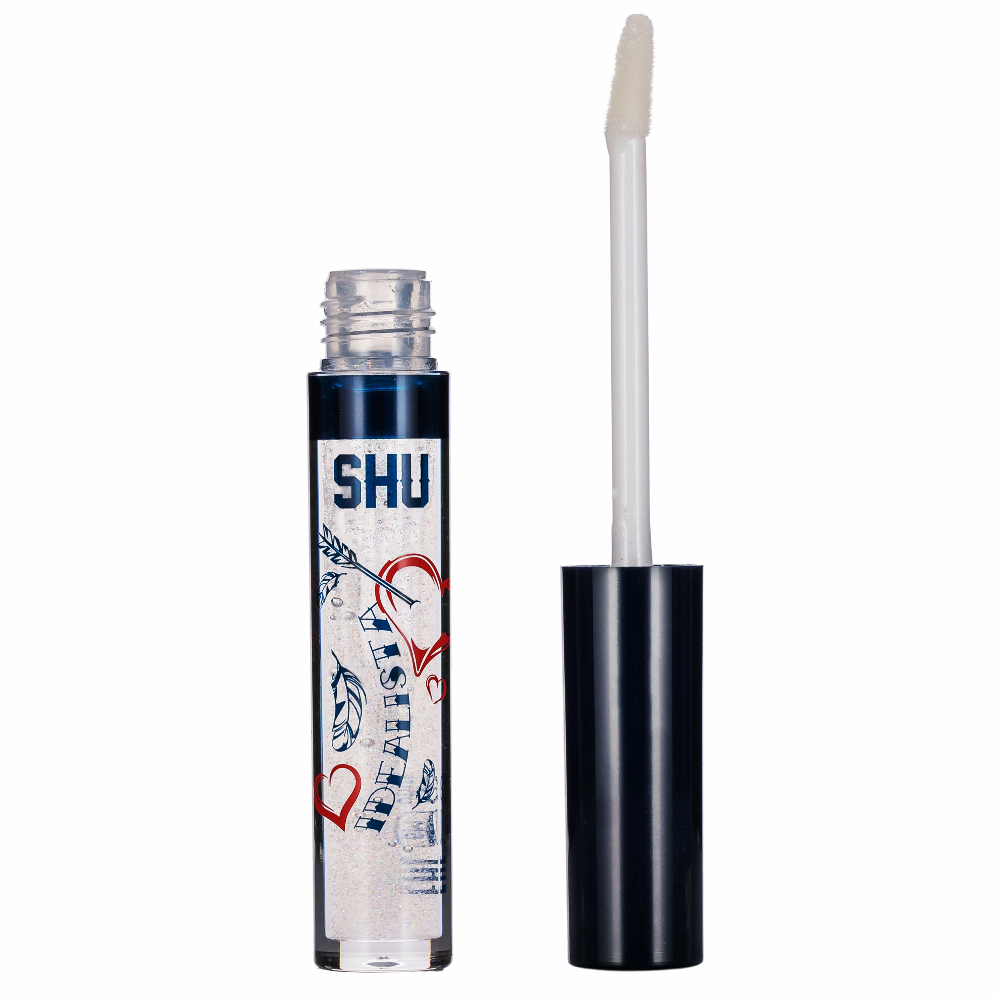 Топ для губ SHU "Idealista"№401, гелевый, с кисточкой, прозрачный с шимером