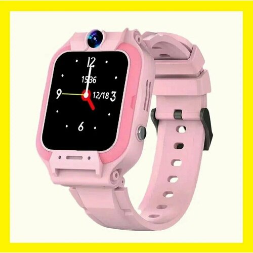 Смарт часы умные детские 4G GPS с прослушкой с камерой кнопкой SOS часы-телефон для детей умные часы Розовые 299000₽