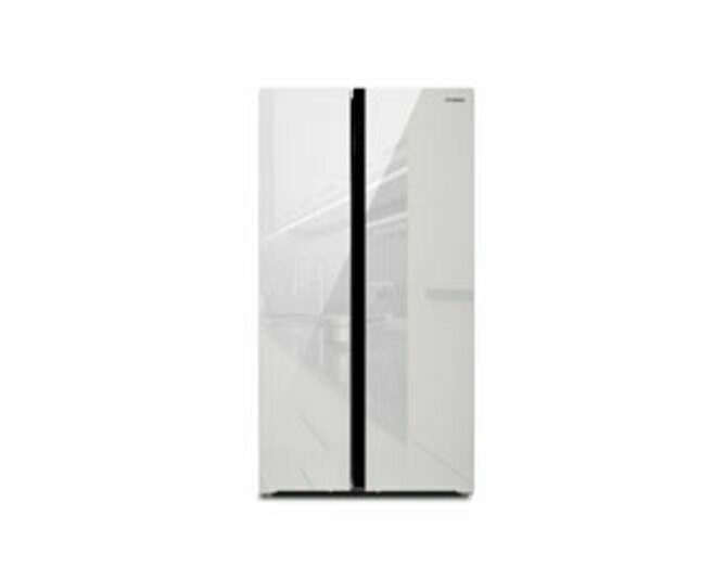 Холодильник HYUNDAI CS5003F, двухкамерный, белое стекло - фото №7