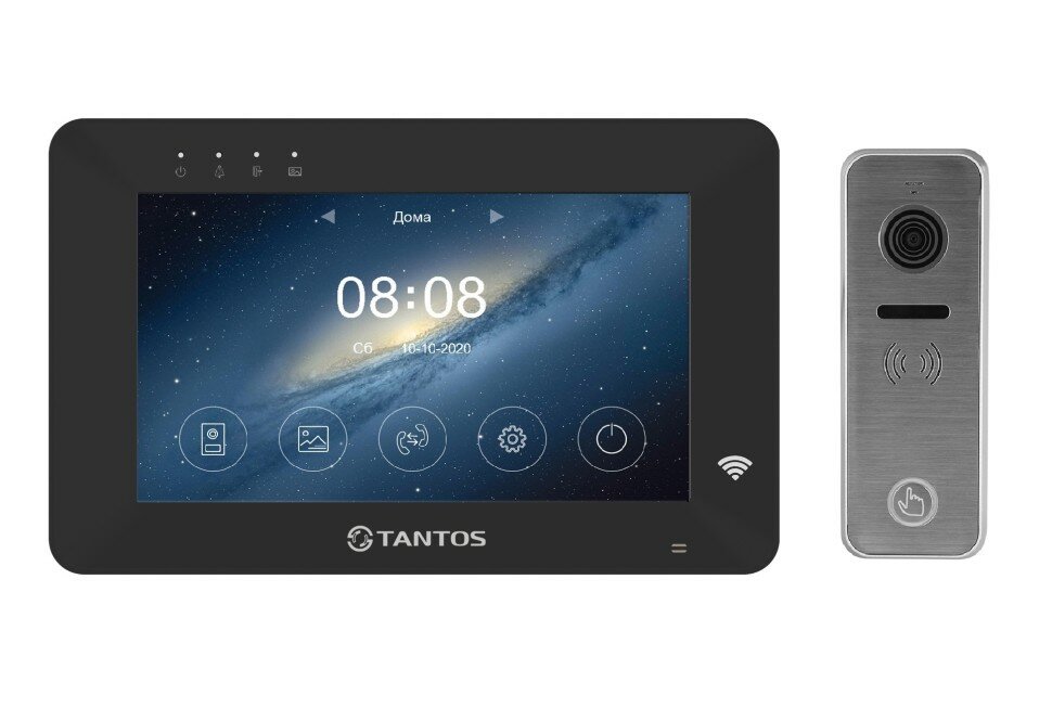 Комплект видеодомофона для дома Tantos Rocky HD Wi-Fi (черный) и iPanel2 HD