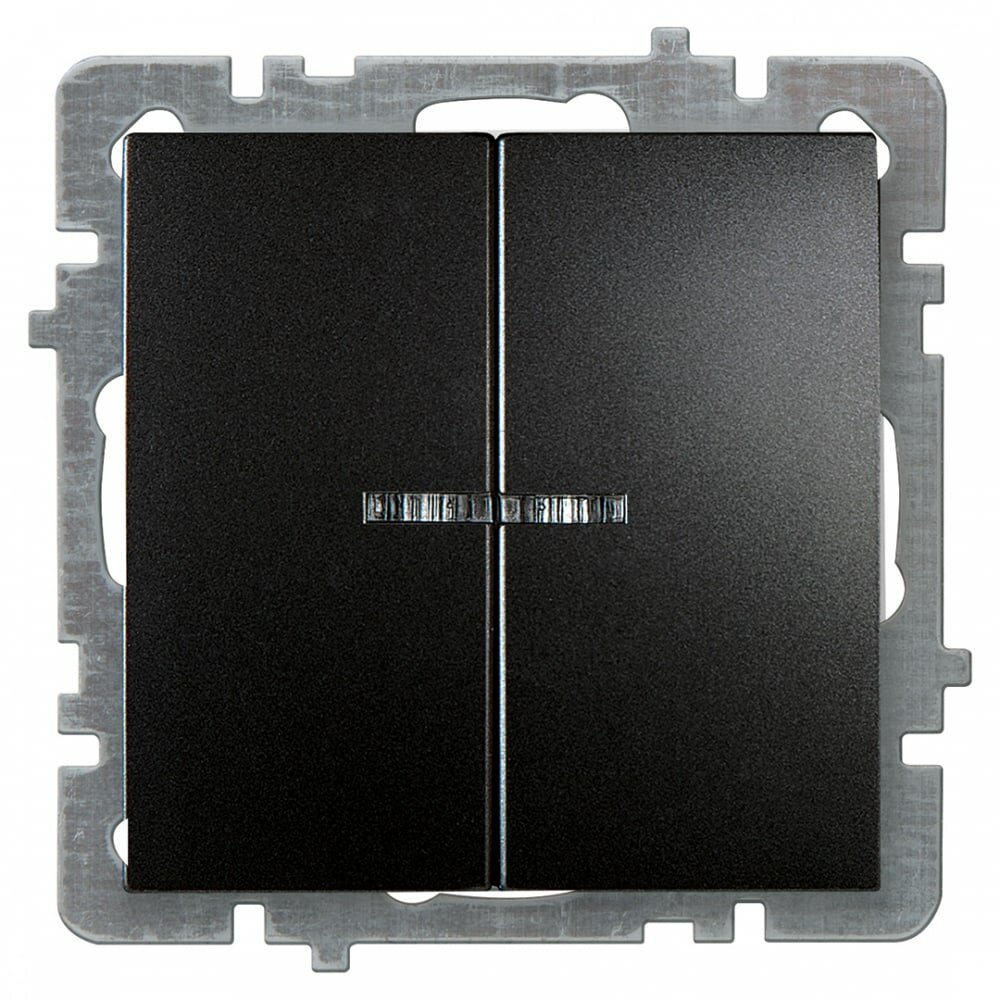 NILSON Механизм выключателя 2СП с подсветкой черный Touran/Alegra 24220404