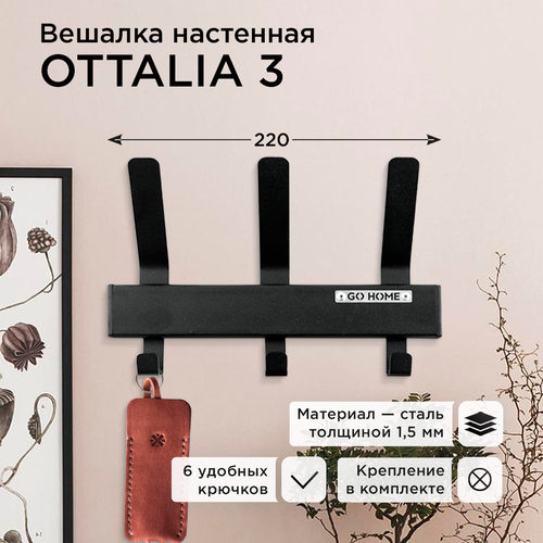 Вешалка настенная металлическая