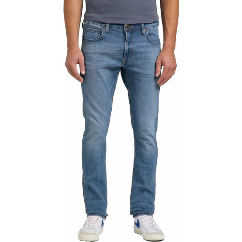 Джинсы зауженные Lee, размер 34/32, синий джинсы зауженные lee размер 34 32 синий