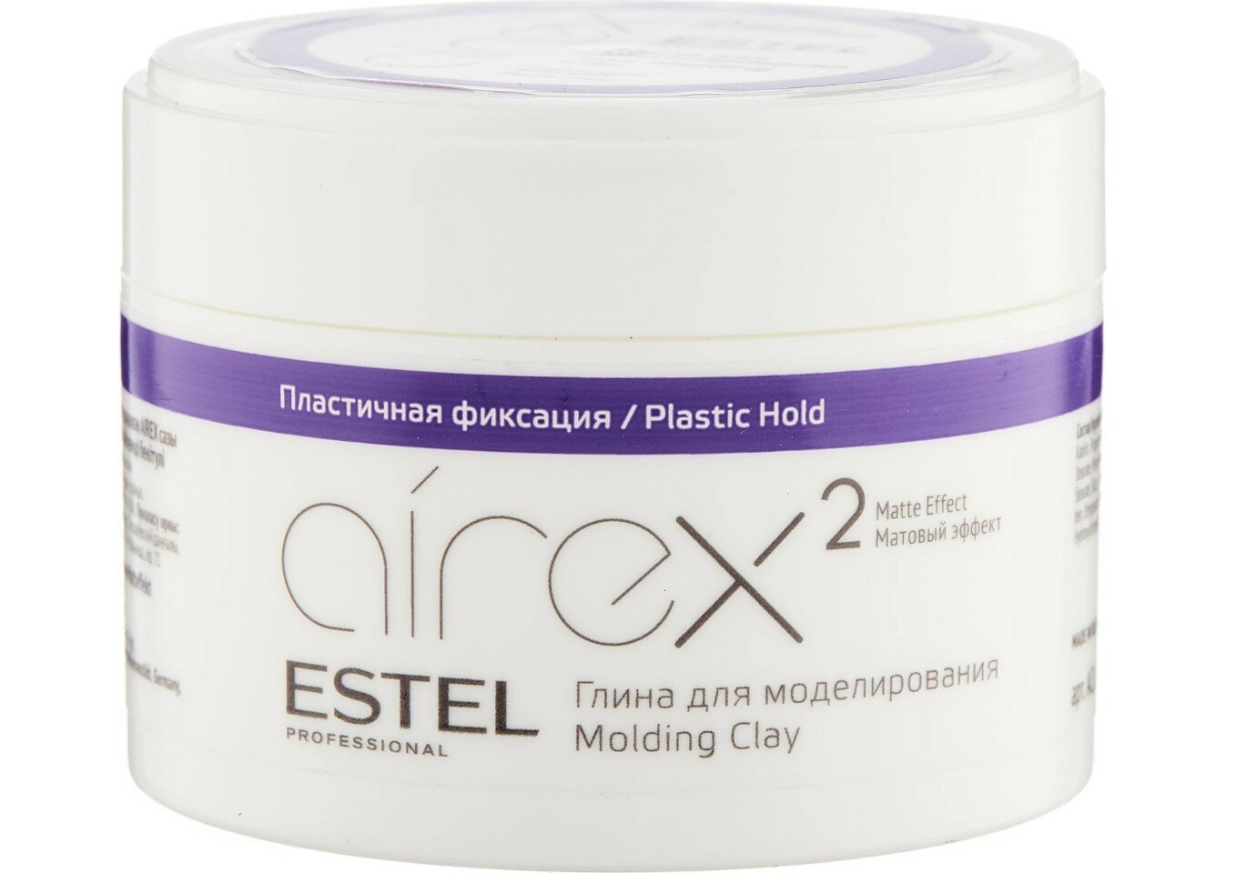 Глина для моделирования волос с матовым эффектом Пластичная фиксация AIREX (65 мл)