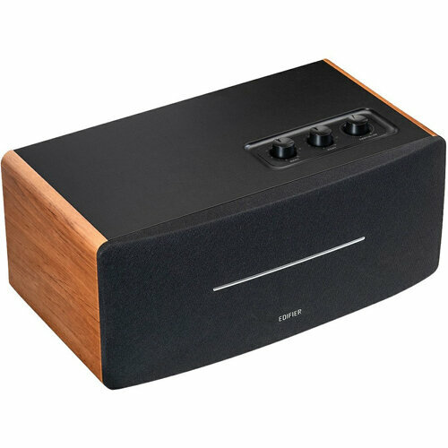 Колонка портативная Edifier D12 Brown мощность 70 Вт, Bluetooth v5.0, 4 динамика, пульт, дерево