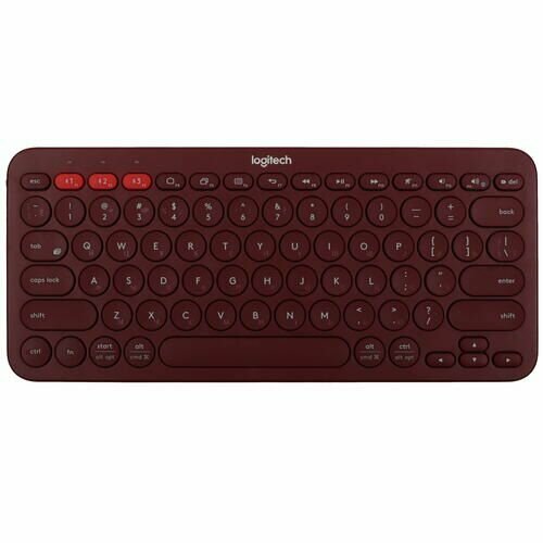 Клавиатура беспроводная Logitech K380 920-007655 , мембранная, клавиш - 80, Bluetooth, красная